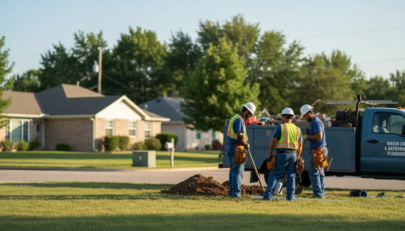 Residential water line and bathroom plumbing service in Cypress, CA